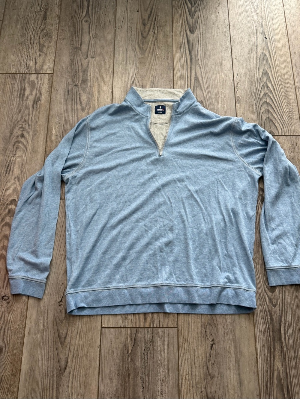 Johnnie-O Sully quarter zip pull over heather blue size XXL EUC no logo